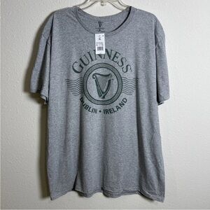 NWT Guinness Dublin Men's XL T-Shirt Gray Short Sleeve Logo Storehouse Exclusive